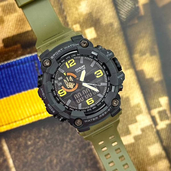 Годинник наручний Patriot 002AGUAGD Тризуб золото Зелені  + Коробка.