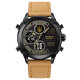 Годинник наручний Patriot 017BKBKBR Тризуб золото Black-Black-Light Brown.