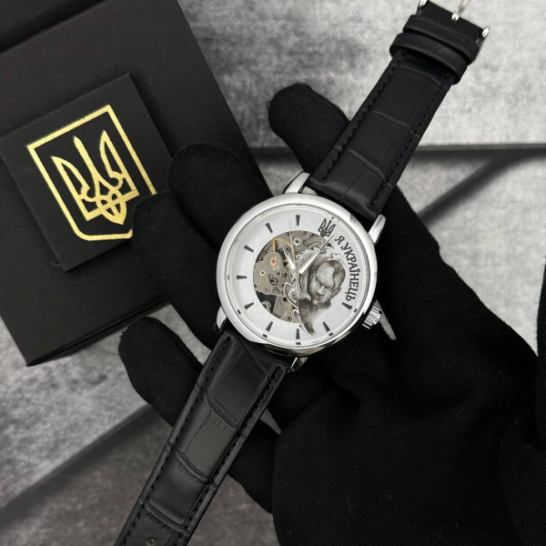 Годинник наручний Patriot 022 Silver-Black Automatics Я Українець