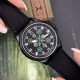Годинник наручний Awarder Embroidery Black-Green Black Battery 10ATM
