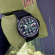 Годинник наручний Awarder Embroidery Black-Green Black Battery 10ATM