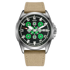 Годинник наручний Awarder Embroidery Silver-Green Khaki Automatic 10ATM