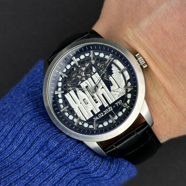 Годинник наручний Awarder Незламний Харків Silver-Black Automatic