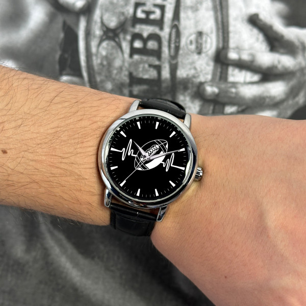 Leather Football Watch Model 220106 - Ideal Gift for Her