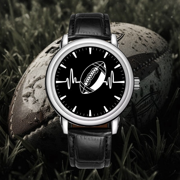 Leather Football Watch Model 220106 - Ideal Gift for Her