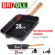 Чавунна сковорода гриль Brizoll Optima 280х280х50 мм