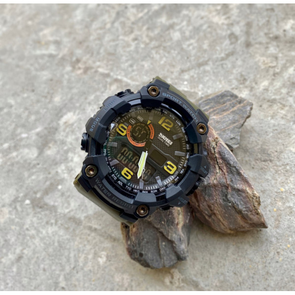 Skmei 1520AG Black-Military Wristband