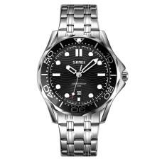 Skmei 9276SSIBK Silver-Black Steel Strap