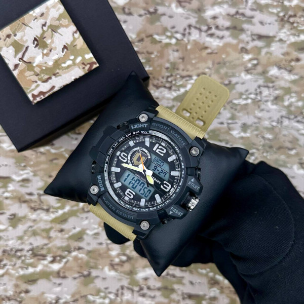Годинник наручний Patriot 012BKKHTRO ТРО Чорні з хакі + Коробка.
