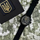 Годинник наручний Patriot 016 All Black Тризуб золото