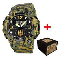 Годинник наручний Awarder 003 Тризуб золото Army Green