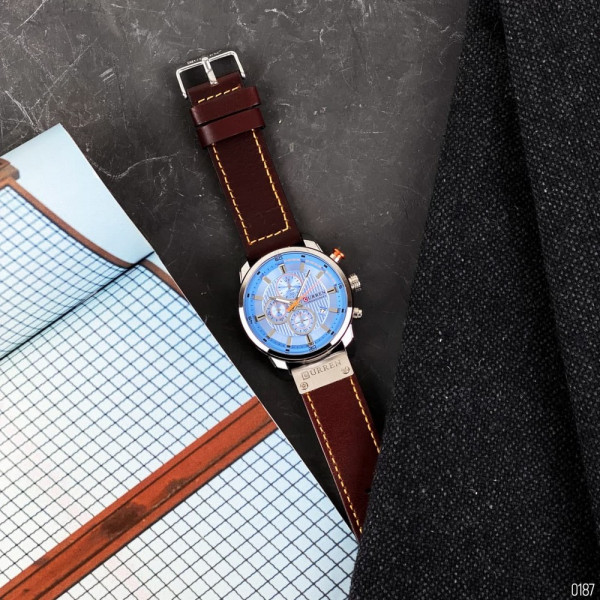 Curren 8291 Silver-Blue, 1008-0187, Curren