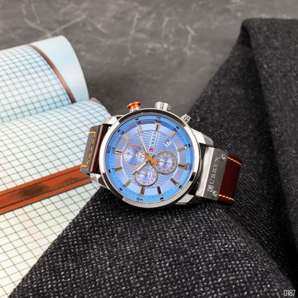 Curren 8291 Silver-Blue, 1008-0187, Curren