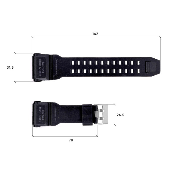 Ремінець для годинника Skmei 1818 black 1051-0508