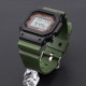 Ремінець для Casio G-Shock DW-5600/6900/G-5600/GW-M5610 Army Green Silver
