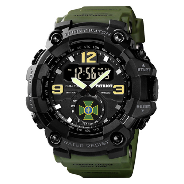 Годинник наручний Patriot 004AGDPS ДПС Зелені  + Коробка.