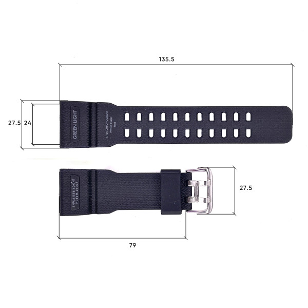 Ремінець для годинника Skmei 1283/1277/1384 black
