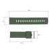 Ремінець для годинника Skmei 1416 1418 1267 1285 1293 1426 1866 1894AG Army Green