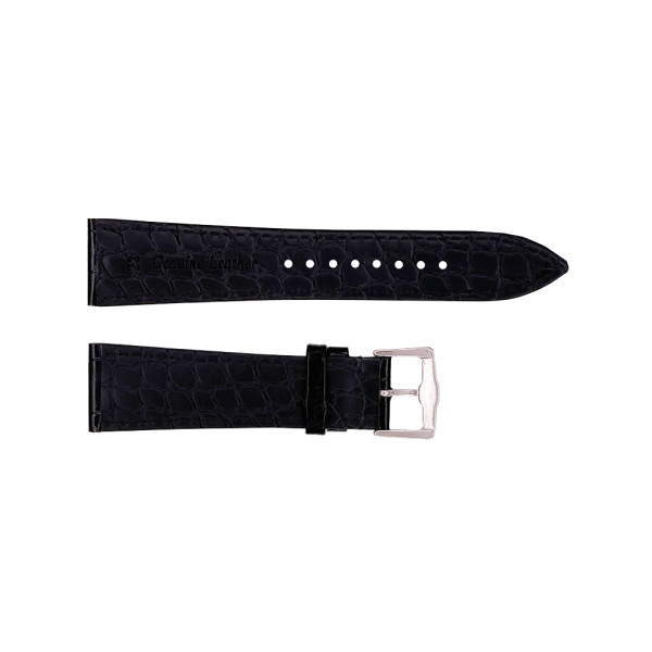 Шкіряний ремінець Premium 24х22 мм. Black