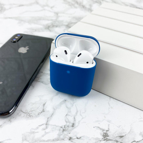 Чехол Airpods 1/2 Silicone Case Slim Delft Blue
