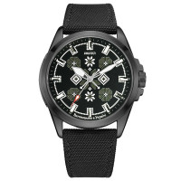 Часы наручные Awarder Embroidery Black-Army Green Black Battery 10ATM