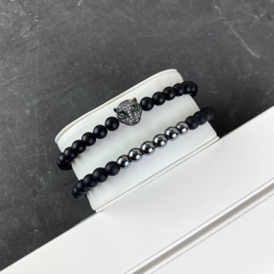 2B Rich Bracelet 8 mm, 19 cm Tiger All Black, 4010-0019