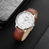 Skmei 1801LSIBN Silver-White Brown Leather, 1080-1634