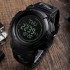 Skmei 1290BK All Black Smart Watch + Compass, 1080-0808, Skmei