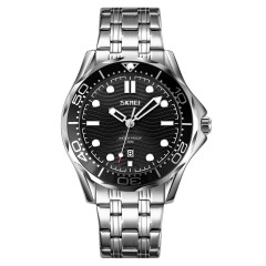 Skmei 9276SSIBK Silver-Black Steel Strap