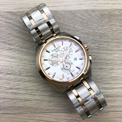 Tissot T-Classic Couturier Chronograph Steel Alt Silver-Gold-Gold-White