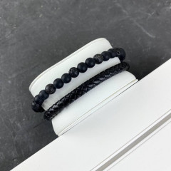 2B Rich Bracelet 6 mm, 19 cm All Black