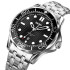 Skmei 9276SSIBK Silver-Black Steel Strap, 1080-1552