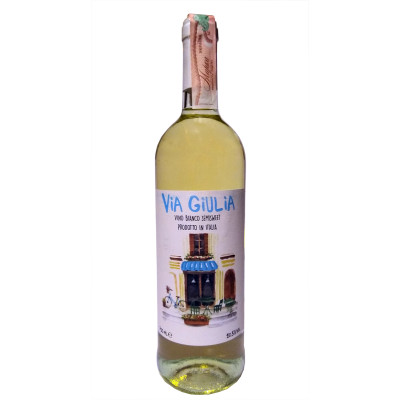 Вино Via Giulia Bianco Semi-sweet белое полусладкое 0.75 л 10.5 %, 8003822007761, Via Giulia