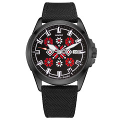 Годинник наручний Awarder Embroidery Black-Red Black Automatic 10ATM