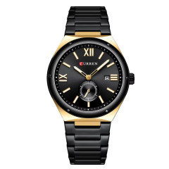 Curren 8471 Black-Gold-Black