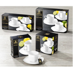 Набор чайная чашка и блюдце Wilmax 200 мл 6 пар WL-993003 / 6C (фирменная коробка)