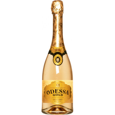 Вино ігристе Одеса GOLD біле солодке 12.5% ​​0.75 л, 4820000170147