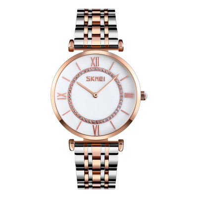 Skmei 9198TRGWTH-B Rose Gold-Silver/White M, 1080-1478