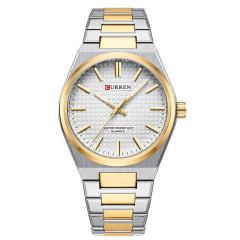 Curren 8439 Silver-Gold-White