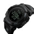 Skmei 1290BK All Black Smart Watch + Compass, 1080-0808, Skmei