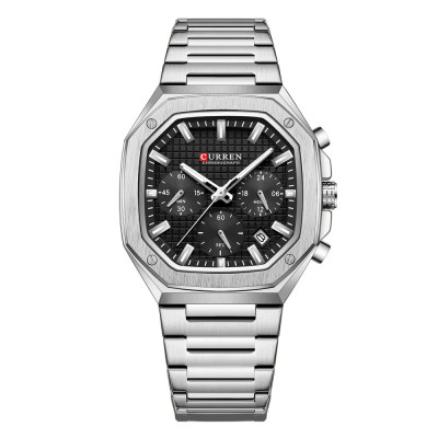 Curren 8459 Silver-Black, 1008-0474