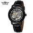 Forsining 8173 All Black-Silver Leather, 1059-0221