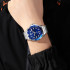 Skmei 9276SSIBU Silver-Blue Steel Strap, 1080-1550