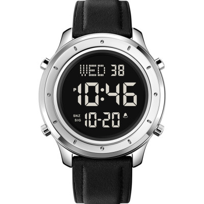 Skmei 1864LSIBK Silver-Black Leather, 1080-2029