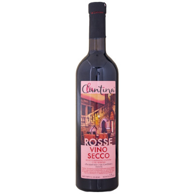 Вино La Cantina Vino Secco Rosse красное сухое 9.5-14% 0.75 л, 4820136353209