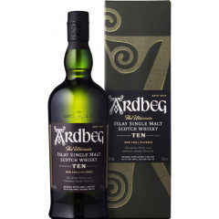 Виски Ardbeg 10 лет выдержки 0.7 л 46% в подарочной упаковке