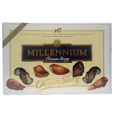 Цукерки Millennium Ocean Story 170 г (16 цукерок), 4820075500078, Шоколадная фабрика Millennium