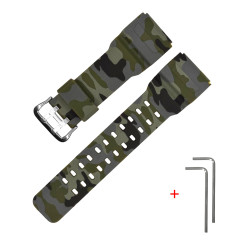 Ремінець + монтажні інструменти для Casio G-Shock GG-1000/GWG-100/GSG-100 Camo Green Silver