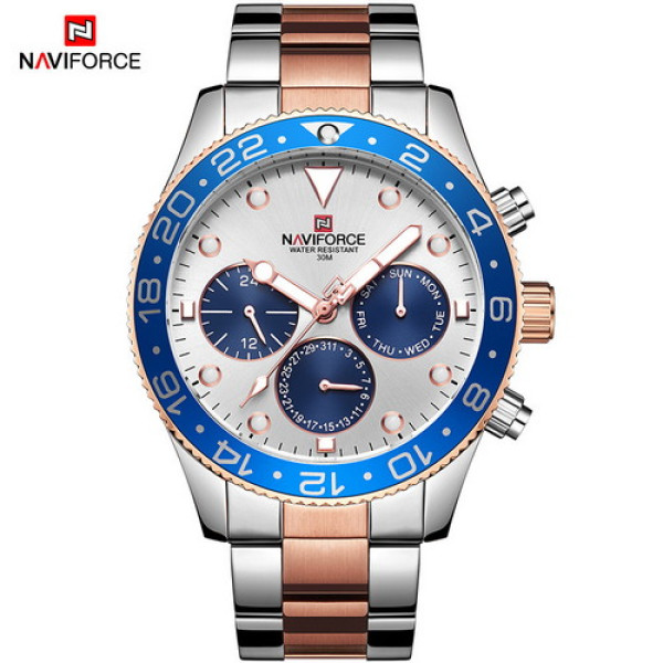 Naviforce NF9147 Silver-Cuprum-Blue, 1096-0059, Naviforce