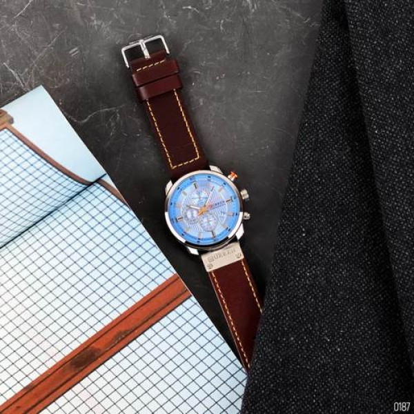 Curren 8291 Silver-Blue, 1008-0187, Curren